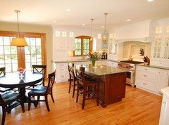 Painting Kitchen Cabinets White In Room With Lots Of Wood Trim