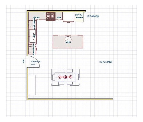 New Construction - L shaped kitchen with island questions