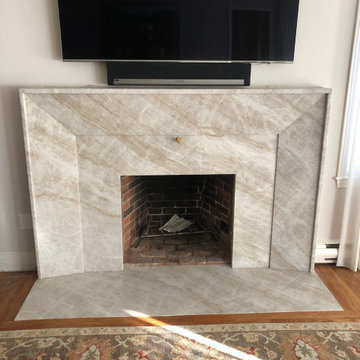 Taj Mahal Marble Fireplace Surround