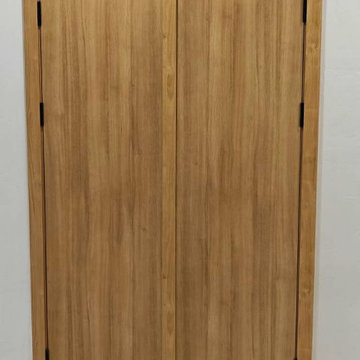 Custom Double Doors with Matching Frame in White Oak Finish – Tucson, AZ