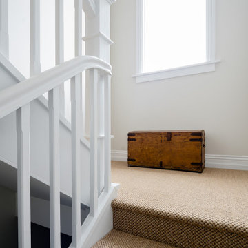 Traditional Hamptons Staircase with Sisal