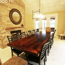 Reclaimed Wood (Rectangular) Pedestal Tables - Dining Tables