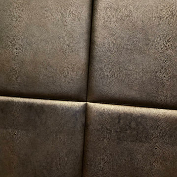 Media Wall with Leather Panels