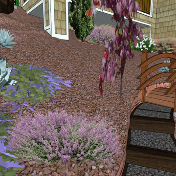Japanese-Style Garden on a Steep Slope, San Francisco Bay Area