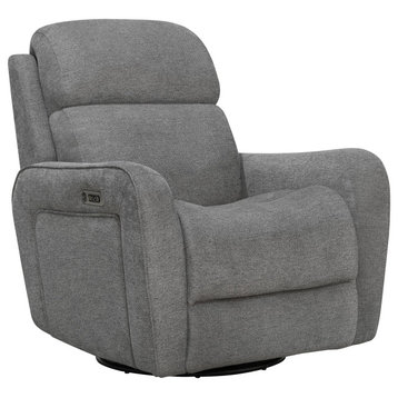 Parker Living Quest Swivel Glider Cordless Recliner Powered by FreeMotion, Upgrade Charcoal