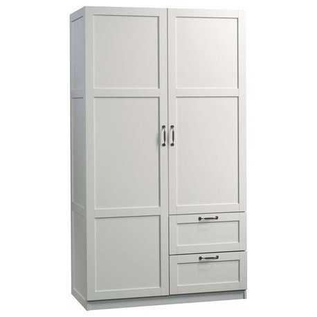 Sauder Select Engineered Wood Wardrobe Armoire in White Finish