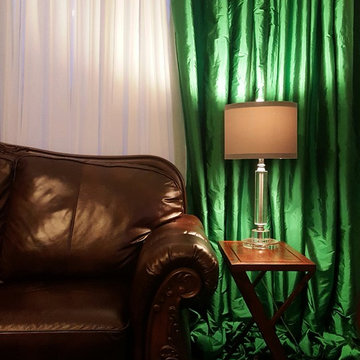 Grass Green Silk Taffeta Draping