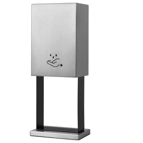Luxe Tabletop Touchless Hand Sanitizer Dispenser - 21", Satin Nickel, Powermist, Satin Nickel