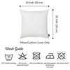 Set Of 2 White Brushed Twill Decorative Throw Pillow Covers - 355427
