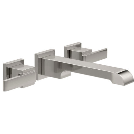Delta Ara Two Handle Wall Mount Bathroom Faucet Trim, Chrome, T3567LF-WL