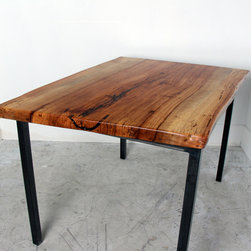 Floating Parsons Live Edge Dining Table - Furniture