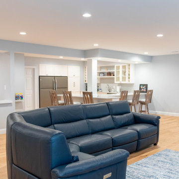 Basement Renovation with Play Area and Kitchenette