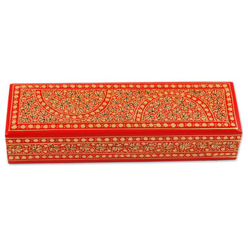 Novica Papier Mache Decorative Box Kashmir Beauty
