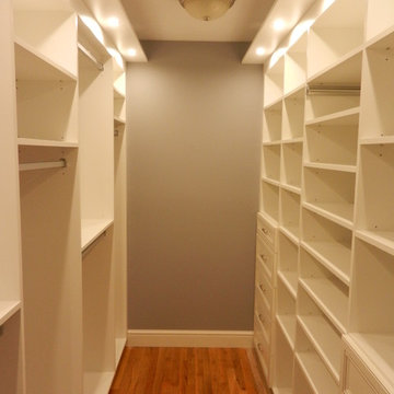 Custom His and Hers Walk-in Closets in Weston, CT