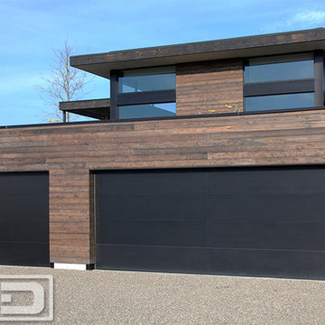 Simple, Modern Style Garage Doors Custom Manufactured for a Residence in the Bay