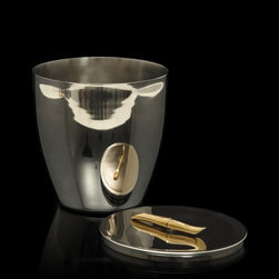Bamboo Stainless Steel Ice Bucket - Wine And Bar Tools