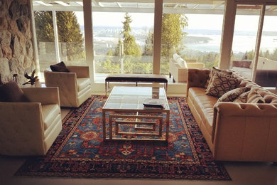 Living room - mediterranean living room idea in Vancouver
