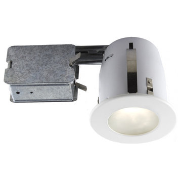 Bazz 4" White Recessed Fixture Kit for Damp Locations