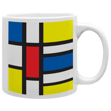 Colorblock Mug, Red, Blue and Yellow