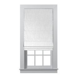 Premium Roman Shades from Blinds.com in Lexi White - Roman Shades