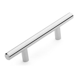 Dynasty Hardware - European Style Polished Chrome Bar, Pulls - Cabinet And Drawer Handle Pulls