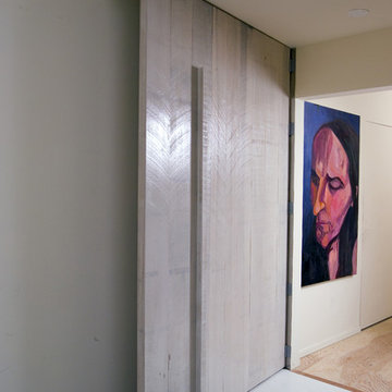 Large White Washed Wood Door