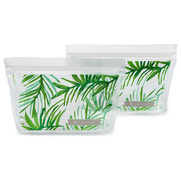 ZipTuck Reusable Snack Bags, Set of 2, Palm Leaves