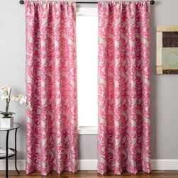 Blindsgalore Signature Drapery Panel: Kunas Patterned Jacquard - Curtains