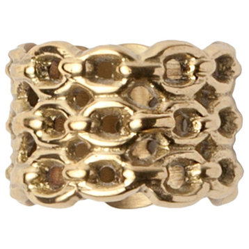 Keon Brass Napkin Rings, Set of 4, Gold