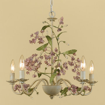 AF Lighting Grace 5 Light Chandelier in Cream