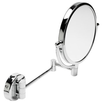 ALFI 8" Round Wall Mounted 5x Magnify Cosmetic Mirror