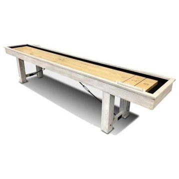 Playcraft Montauk Shuffleboard Table in Weathered Whitewash, 12'