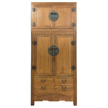 Consigned Early 20th Century Chinese Compound Wedding Armoire/Wardrobe