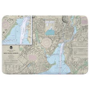 Sc Charleston Harbor Sc C 1865 Vintage Nautical Chart Memory Foam Bath Mat Contemporary Bath Mats By Island Girl Home Inc
