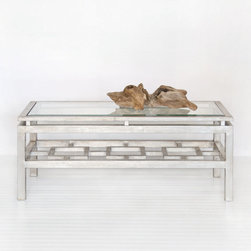 Worlds Away Pierre Silver Leafed Coffee Table - Coffee Tables