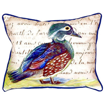 Female Wood Duck Script Extra Large Zippered Pillow 20x24