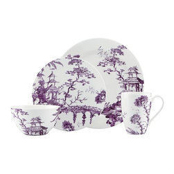 Scalamandre by Lenox Toile Tale Dinnerware, Amethyst - Dinnerware