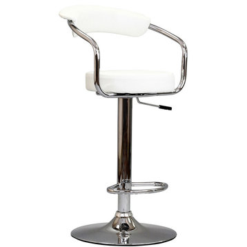 Modern Contemporary Dining Kitchen Bar Stool White