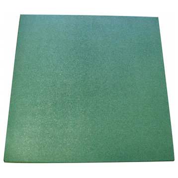 Rubber-Cal Eco-Sport Interlocking Tiles, 1", Green, 50 Pack