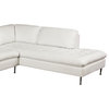 Avalon White Blended Leather Sectional Sofa