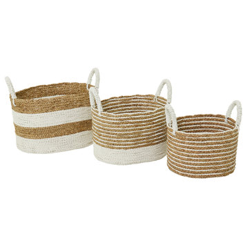 Bohemian Brown Seagrass Storage Basket 561842