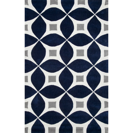Nuloom Hand-Tufted Gabriela Area Rug, Navy 4'x6'