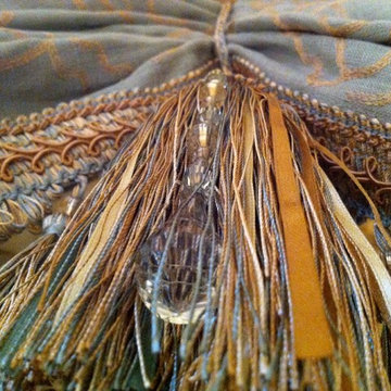 Custom designed, hand guilded bed canopy