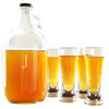 Personalized 64 Oz. Craft Beer Growler & Tasters Set, J