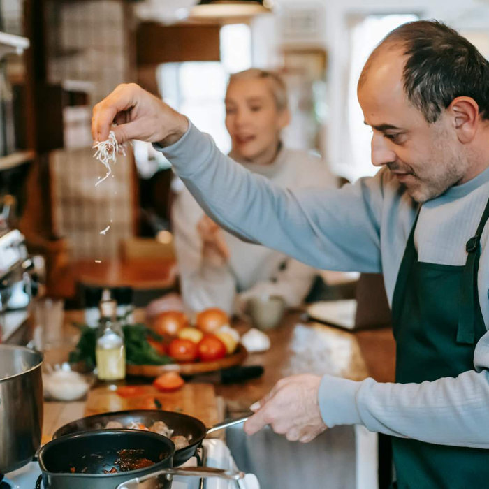 man cooking