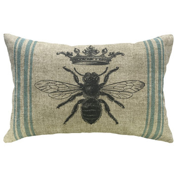 Bee Grainsack Linen Pillow