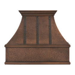 36" Tuscan Series Copper Wall-Mount Range Hood - Riveted Bands - Products