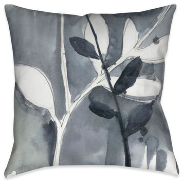 Grayscale Branches II Indoor Decorative Pillow, 18"x18"
