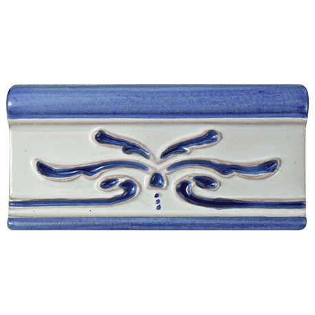 Novecento Cenefa Evoli Ceramic Wall Trim Tile, Cobalto