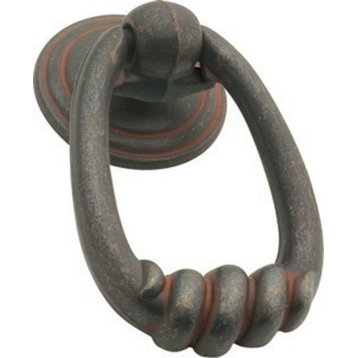 Manchester Ring Pull, 1.5"x2-1/8", Rustic Iron